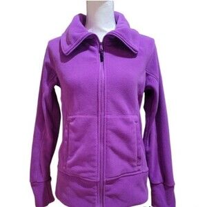 Women's Calvin Klein Performance Sz XXL Zip Up Fleece Jacket Purple funnel neck